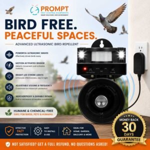 Ultrasonic Outdoor & Indoor Sound-Based Bird Repellent Device | Free Cash on Delivery | Money Back Guarantee